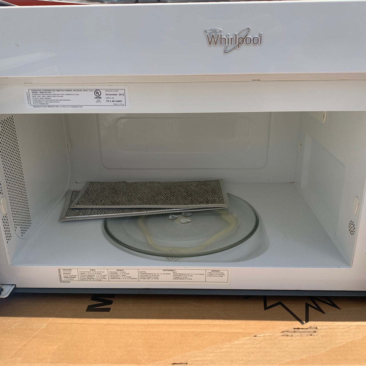 Whirlpool Over-the-Range Microwave Whirlpool Over-the-Range Microwave